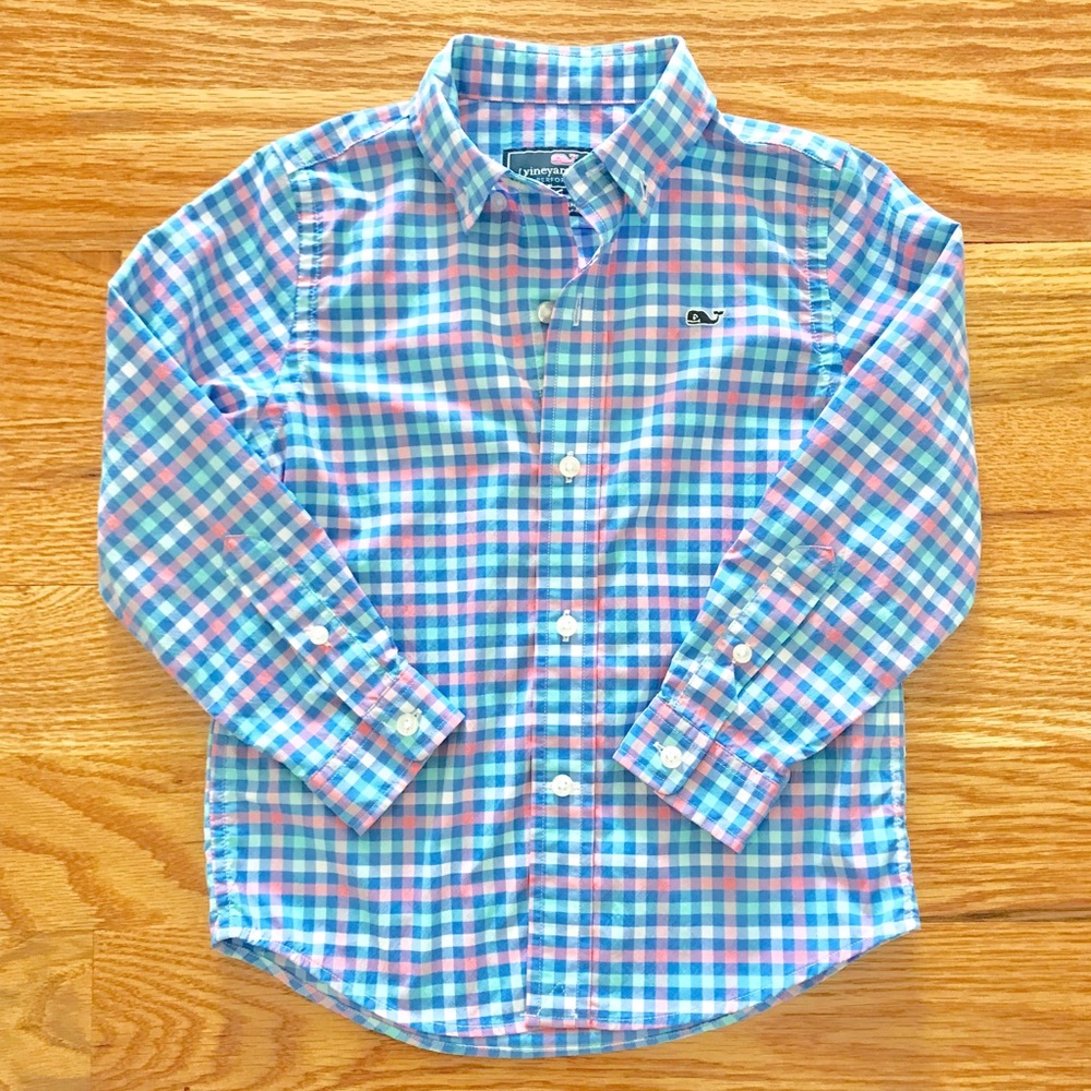 Vineyard Vines Performance Check Whale Shirt
